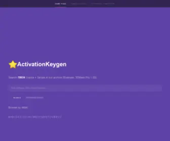 Activationkeygen.com(The Best Serials Cracks Keygens Source) Screenshot