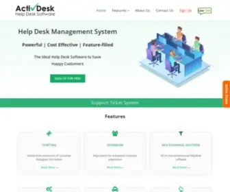 Activdesk.in(Help Desk Ticketing Software) Screenshot