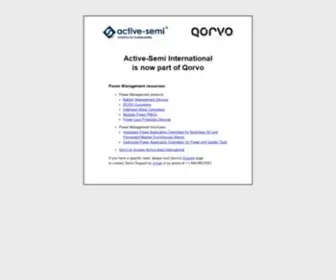 Active-Semi.com(Active-Semi is now part of Qorvo) Screenshot