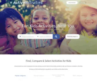 Activeactivities.com.au(Find kids activities in Australia) Screenshot