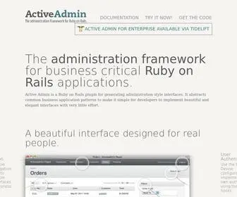 Activeadmin.info(Active Admin) Screenshot