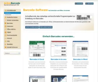Activebarcode.de(Barcode-Software für 1D) Screenshot