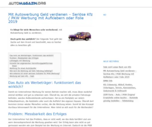 Activecar.de(Autowerbung ist Dauerwerbung) Screenshot