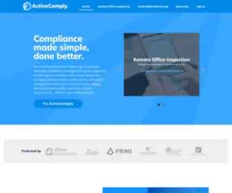 Activecomply.com(Social Media Compliance Monitoring for Mortgage Lenders) Screenshot