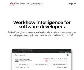 Activecove.com(Workflow intelligence for software developers) Screenshot