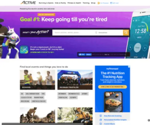 Activeeurope.com(Zoeken van en indienen van evenementen in Nederland) Screenshot