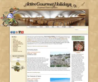 Activegourmetholidays.com(Cooking School Vacations & Gourmet Culinary Tours in Italy) Screenshot