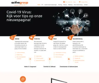 Activegroup.nl(ICT en audiovisuele oplossingen voor verschillende branches) Screenshot