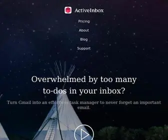Activeinboxhq.com(Organize Gmail with effortless task and email management) Screenshot