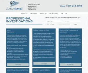 Activeintel.com(Active Intel Investigations) Screenshot