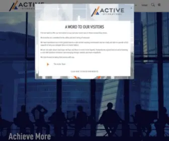 Activeinternational.com.au(Achieve More In The What's Next Economy) Screenshot