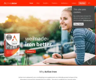 Activeiron.com(Our 25mg iron supplement) Screenshot