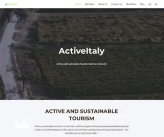 Activeitaly.it(ActiveItaly rete Tour Operator settore Turismo Attivo e Sostenibile) Screenshot