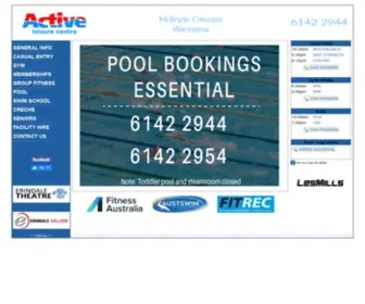 Activelc.com.au(Active Leisure Centre) Screenshot