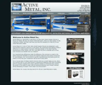 Activemetalinc.com(Active Metal Fabricators of Wood and Metal Fiber Optic Retail Display Fixtures) Screenshot