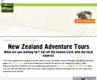 Activenewzealand.com(Active Adventures) Screenshot