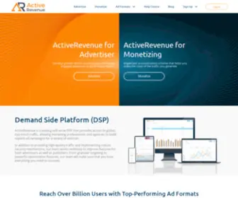 Activerevenue.com(Demand Side Platform (DSP) ActiveRevenue) Screenshot