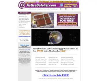 Activesafelist.com(Free Credit Based Safelist Advertising) Screenshot