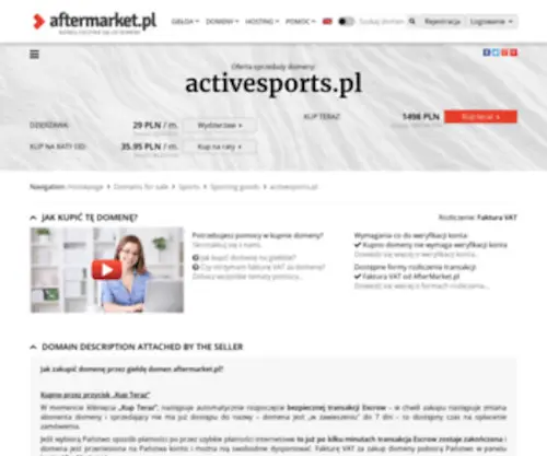 Activesports.pl(Ta domena została zarejestrowana) Screenshot