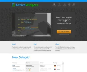 Activewidgets.com(Virtualized datagrid for React) Screenshot