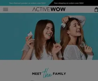 Activewow.com(Our products are designed to help you find that naturally bold and brilliant smile) Screenshot