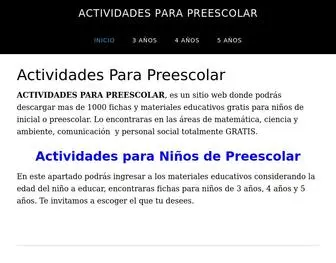 Actividadesparapreescolar.net(Actividades Para Preescolar) Screenshot