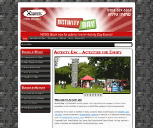 Activityday.co.uk(Activity Days suitable for Corporate Events) Screenshot