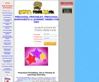 Activityschoolbus.com(Preschool Printables) Screenshot