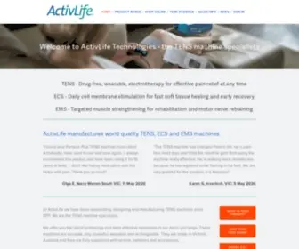 Activlifetech.com.au(An ActivLife TENS machine) Screenshot