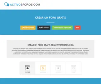 Activosforos.com(Crear un foro) Screenshot