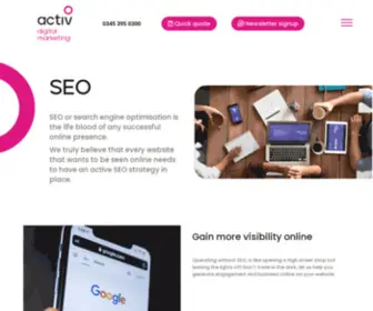 Activseo.com(SEO or search engine optimisation) Screenshot