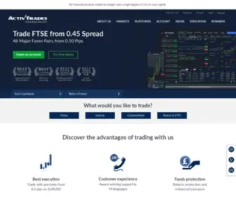 Activtrades.co.uk(Forex and CFD Online) Screenshot