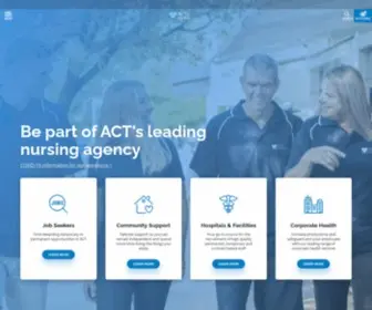 Actnursing.com.au(Providing Staffing Solutions For Healthcare Businesses) Screenshot