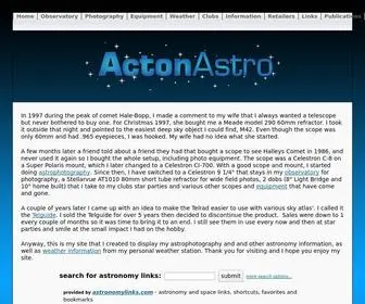 Actonastro.com(ActonAstro) Screenshot