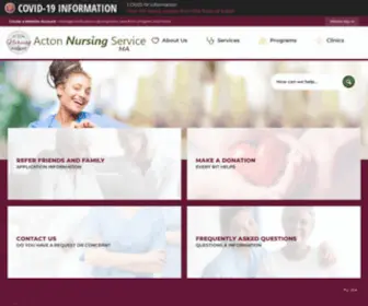 Actonnursingservice.com(Acton Nursing Service) Screenshot