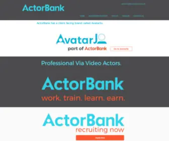 Actorbank.co.uk(HOME) Screenshot