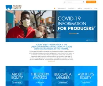 Actorsequity.org(Actors' equity association) Screenshot