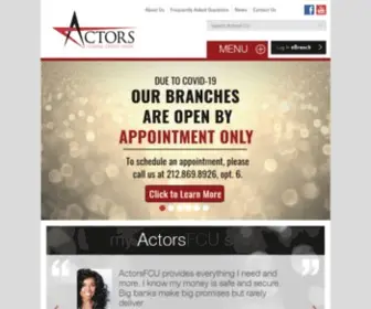 Actorsfcu.com(Actors federal credit union (actorsfcu)) Screenshot