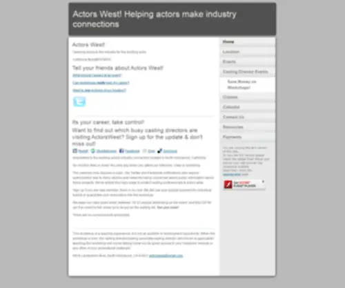 Actorswest.com(Actorswest) Screenshot