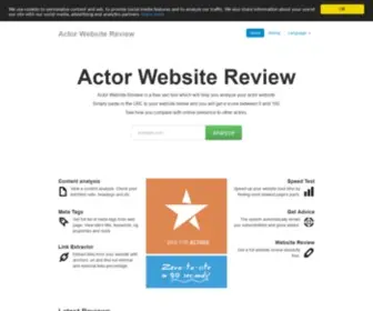 Actorwebsitereview.com(Actor Website Review) Screenshot