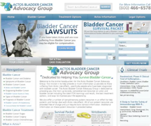 Actosbladdercancer.co(Actos and Bladder Cancer) Screenshot
