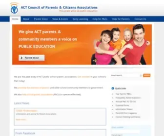 Actparents.org.au(ACT Council of Parents and Citizens Association) Screenshot