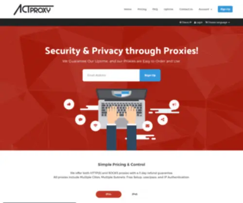 Actproxy.com(Home) Screenshot