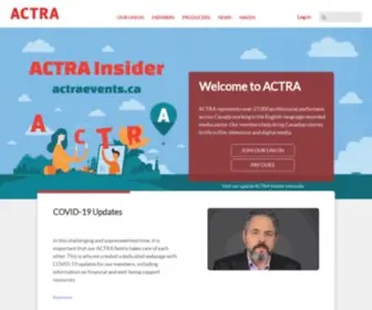 Actra.ca(ACTRA National) Screenshot
