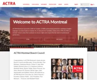 Actramontreal.ca(ACTRA Montreal) Screenshot