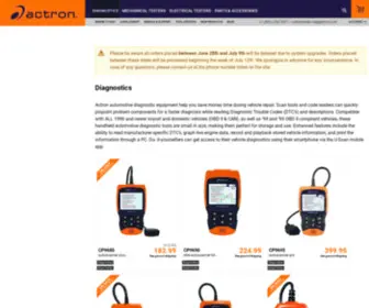 Actronuscan.com(Diagnostic Equipment) Screenshot