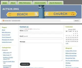 ACTS29.org(Insights for Leading the Church to Grow) Screenshot