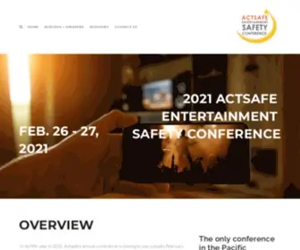 Actsafeconference.ca(The Actsafe Entertainment Safety Conference) Screenshot