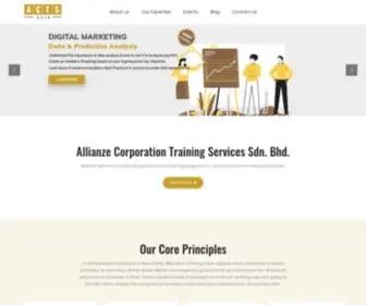 Actsasia.com(Allianze Corporation Training Services) Screenshot