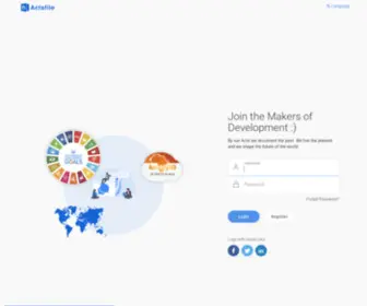 Actsfile.org(A platform for change makers around the world) Screenshot